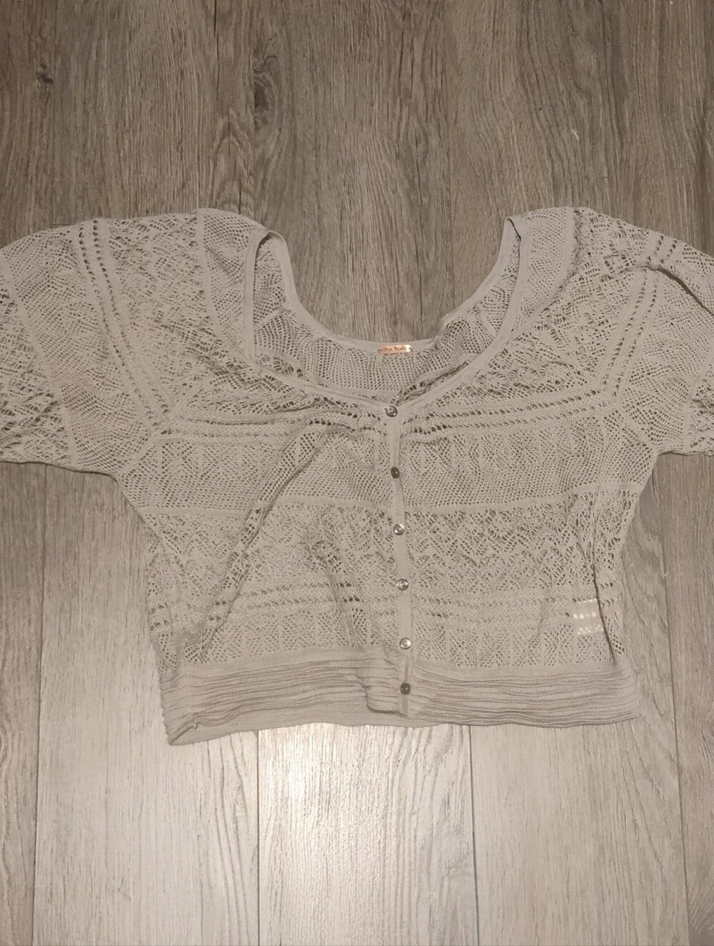 Free People Knit Lace Crop Top